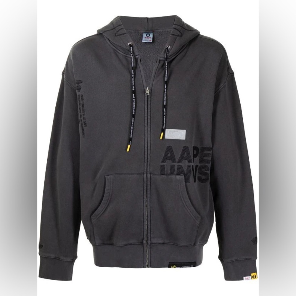 AAPE BY *A BATHING APE® logo-print zipped hoodie
